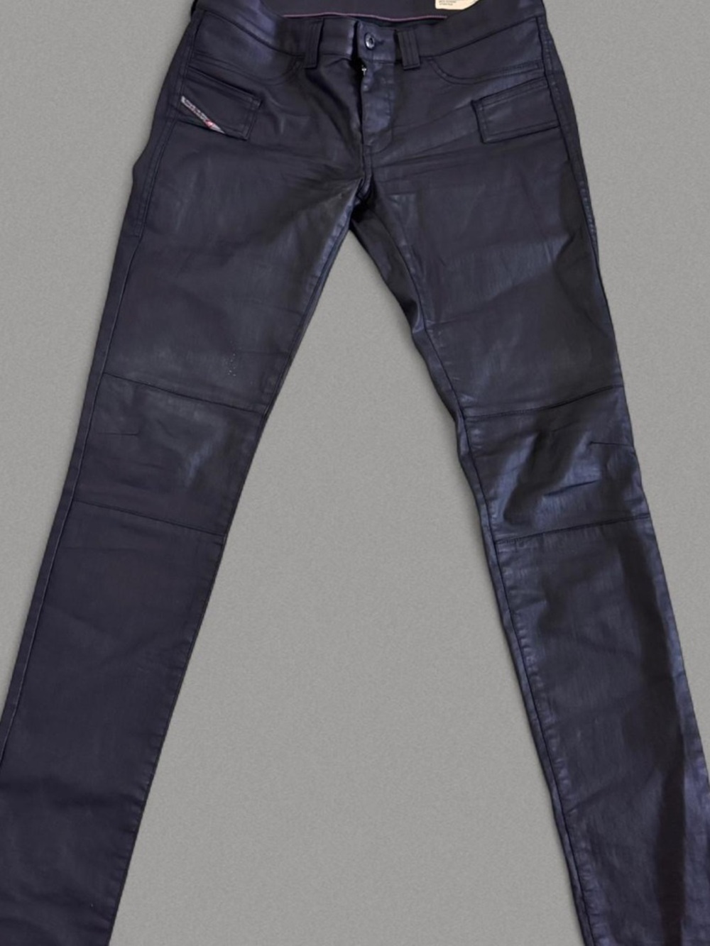 DIESEL Waxed Black Skinny Jeans
